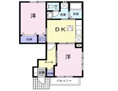 クレセールおおつ野Bの間取り画像