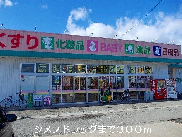 近くのシメノドラッグまで300m(徒歩4分)