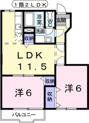 PlaineⅡの間取り画像