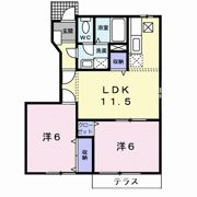 メゾン長船Bの間取り画像