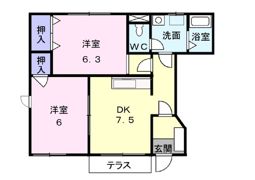 ペアフィールドの間取り画像