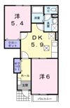 サンハイム柿ノ木Aの間取り画像