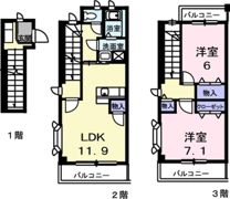 グランメール勝田の間取り画像