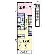 モンブラン Aの間取り画像