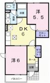 ドミールK Bの間取り画像
