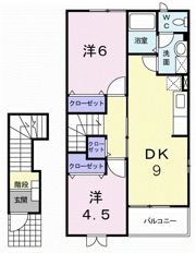 ドミールK Bの間取り画像