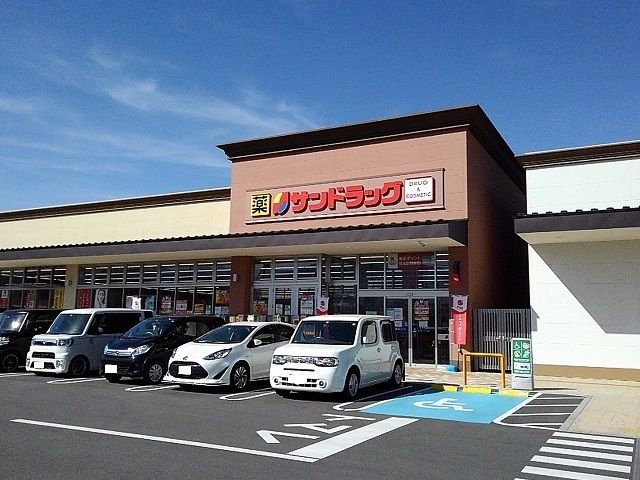 近くのサンドラッグ甲斐竜王店まで700m（徒歩9分）