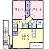グラート鴨居花Ⅱの間取り画像