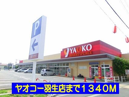 近くのヤオコー羽生店まで1,340m（徒歩17分）