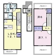 シェソワ小倉寺Ⅲの間取り画像