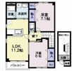 エール シャンブル Aの間取り画像