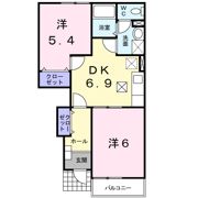 エヴァグリーンAの間取り画像