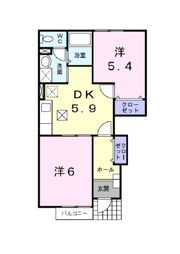 エヴァグリーンCの間取り画像