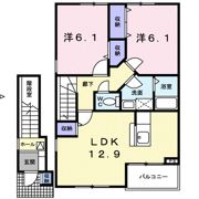ベルフォールⅡBの間取り画像