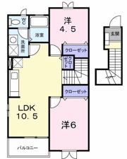 エ－デルハイムAの間取り画像