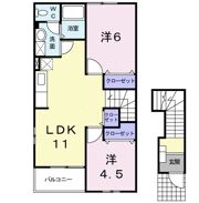 アヴェニール葉中の間取り画像