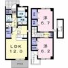 セレーノ本宿Dの間取り画像