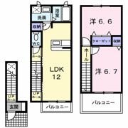 アヴァンツァートヴィレッジⅠの間取り画像
