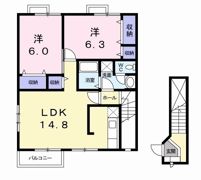 サンシェール Bの間取り画像