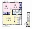 サンシェール Bの間取り画像