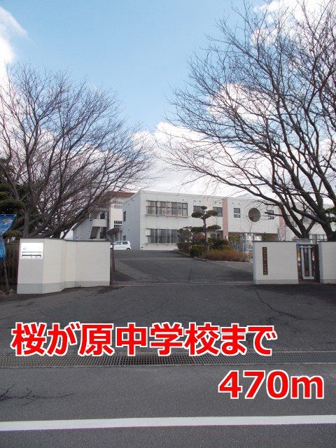 近くの桜が原中学校まで470m(徒歩6分)