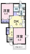 アンソレイエBの間取り画像