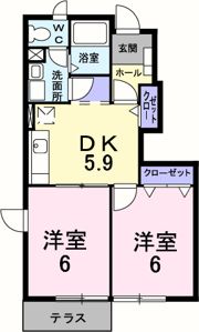 ツインメゾン篠栗Ⅱの間取り画像