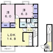 ハートフル鴨島 Aの間取り画像