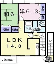 ハートフル鴨島 Bの間取り画像