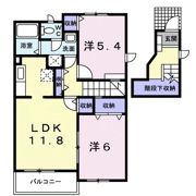 UヒルズKⅠの間取り画像