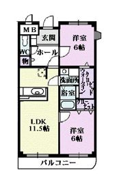 M・Kマンションの間取り画像