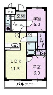 M・Kマンションの間取り画像