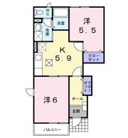 メゾンウィッシュBの間取り画像