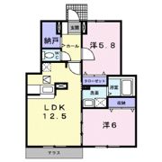 コーポ勢多Ⅱ番館の間取り画像