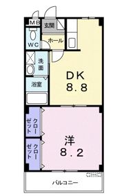 エスポワール栗島の間取り画像