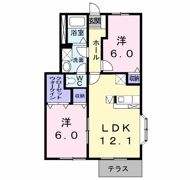 エスポワールハイム Dの間取り画像
