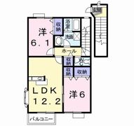 エスポワールハイム Dの間取り画像
