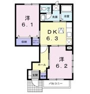 サン・ヴィレッジBの間取り画像