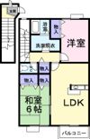 アビタシオン勝瑞Jの間取り画像