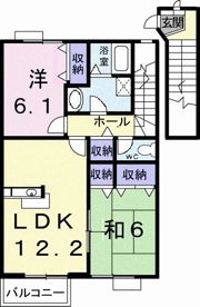 アビタシオン勝瑞Jの間取り画像