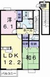 アビタシオン勝瑞Jの間取り画像