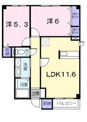 ベルクール石川 2号館の間取り画像