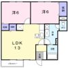 ヴィラ アンソレイユの間取り画像