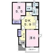 ハイツ陽気Cの間取り画像