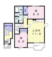 エスポアール Ⅱの間取り画像