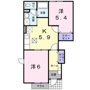ポプラールの間取り画像