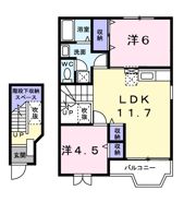 プレミール Bの間取り画像
