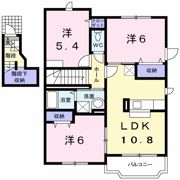 プリムヴェールAの間取り画像