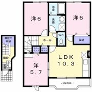 プリムヴェールBの間取り画像