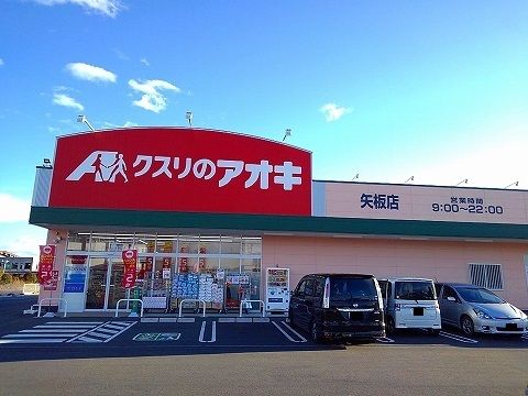 近くのクスリのアオキ矢板店まで450m（徒歩6分）